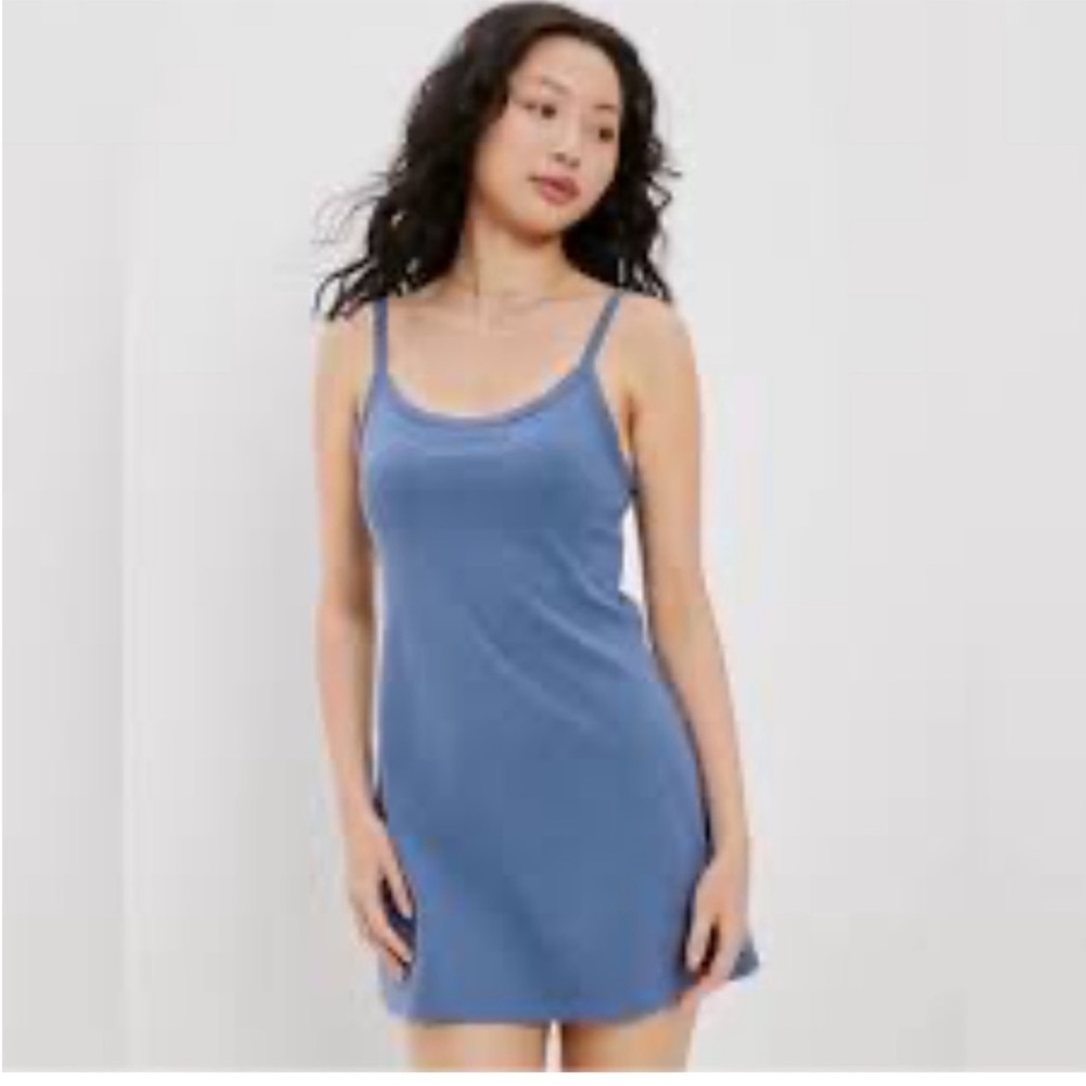 American Eagle womans Blue Spaghetti Strap Mini Dress